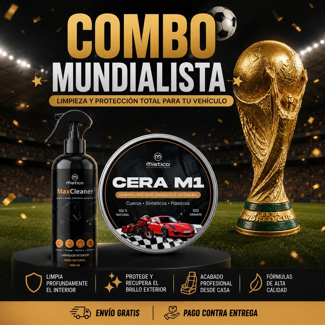 COMBO MUNDIALISTA CERA M1 + MaxCleaner